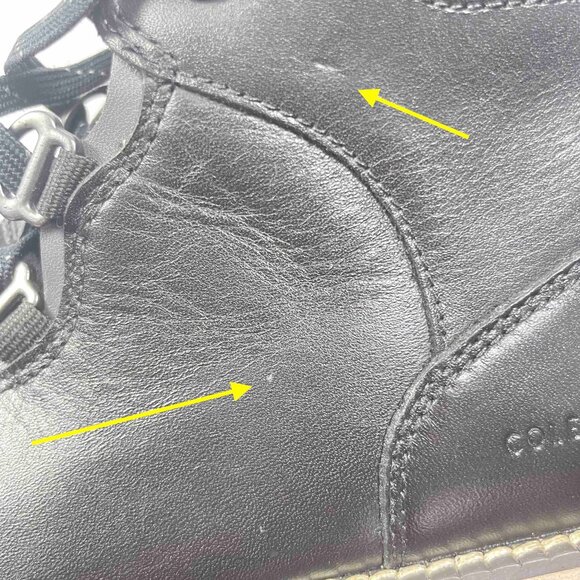 Cole Haan GrandExplore Waterproof Laceup Wedge Boots in Black Womens Size 6B - Picture 15 of 16